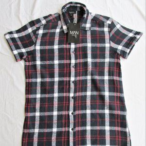 Man brand (NWT) Men's Cotton Flannel Short Sleeve Shirt Size Small